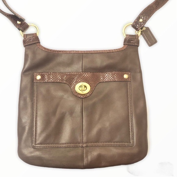 Coach Penelope Hippie Brown Leather Messenger Bag